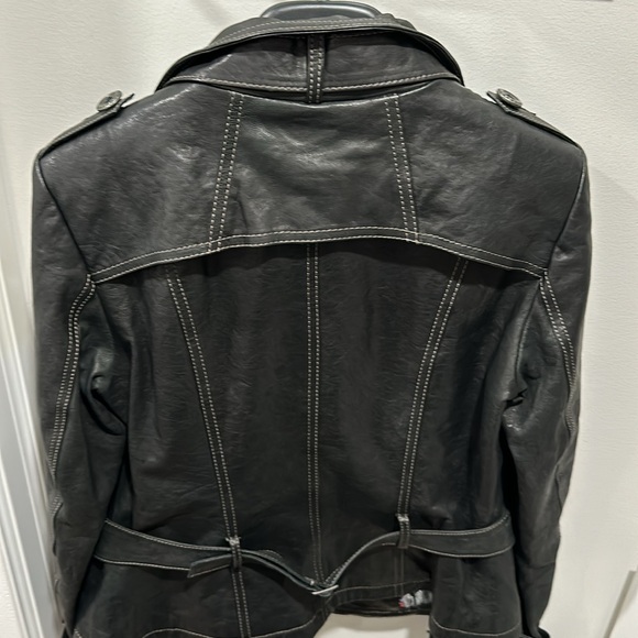 Never worn black military style leather jacket - Picture 12 of 12